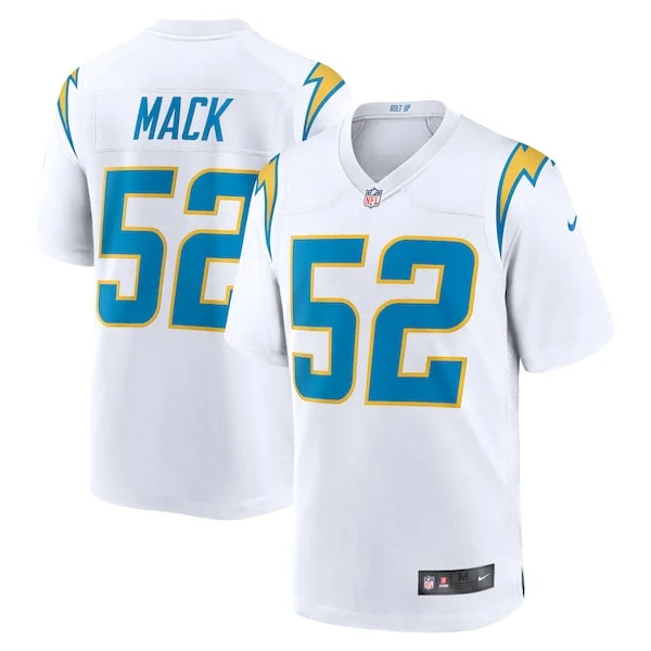 None Khalil Mack Game Jersey - White | NFL Player Jersey | NFL Footbal