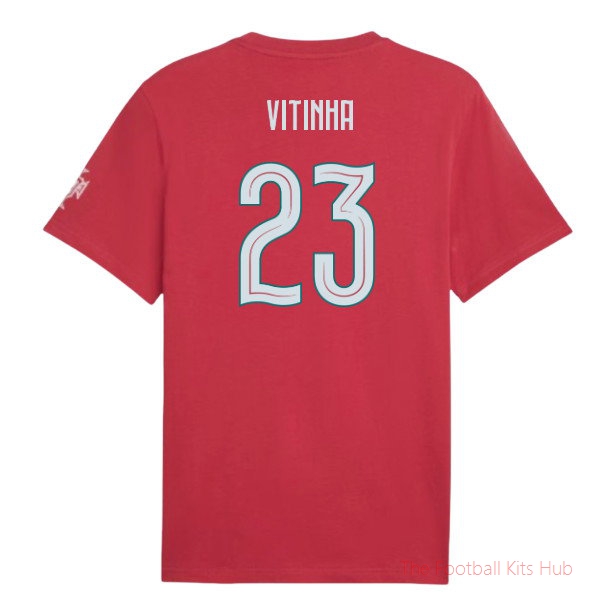 [EFS] 2026/27 Portugal FtblCulture Tee (Red) (Vitinha 23)