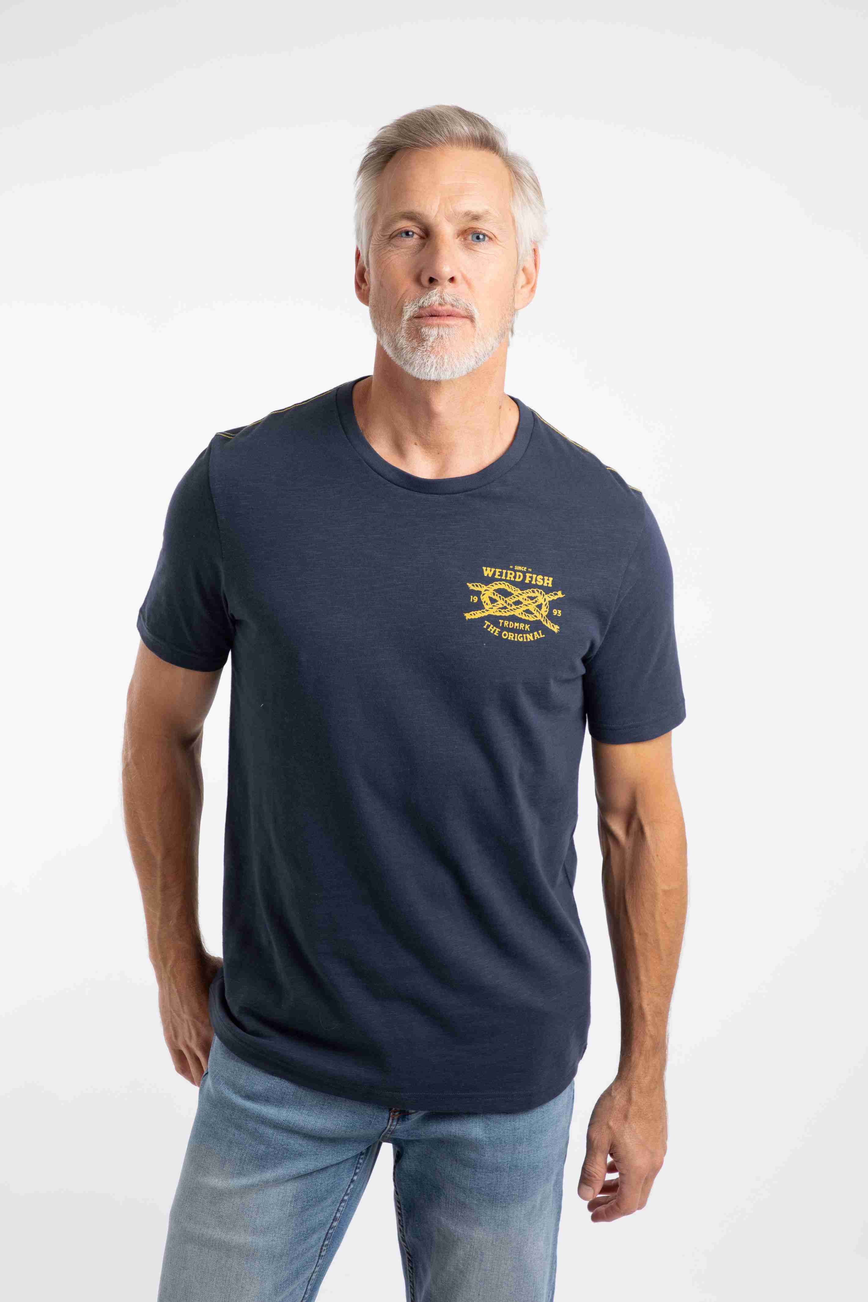 Uphaul Back Print Graphic T-Shirt Navy
