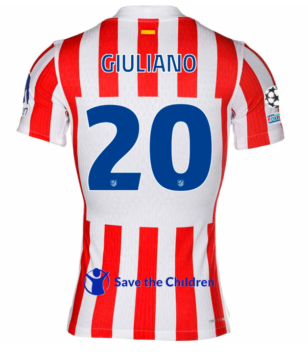 Atletico Madrid UCL Home 25/26 Jersey - Men (Giuliano 20)