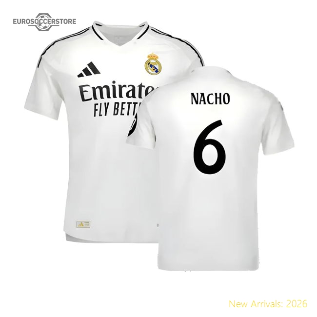 Real Madrid 2024-25 Home Fan Version For Adults (Nacho Match Day Shirt