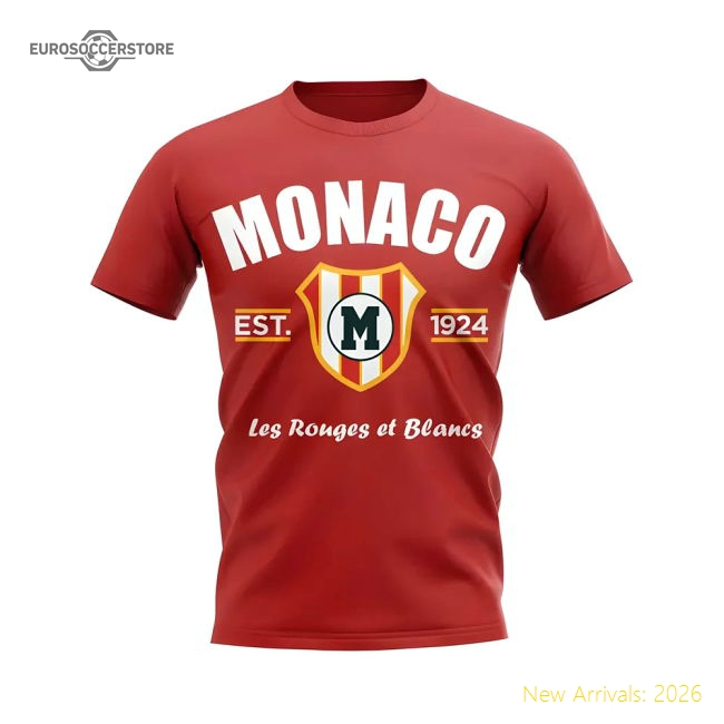 As Monaco Established Football Fan T-shirt (red) - Excellent Value