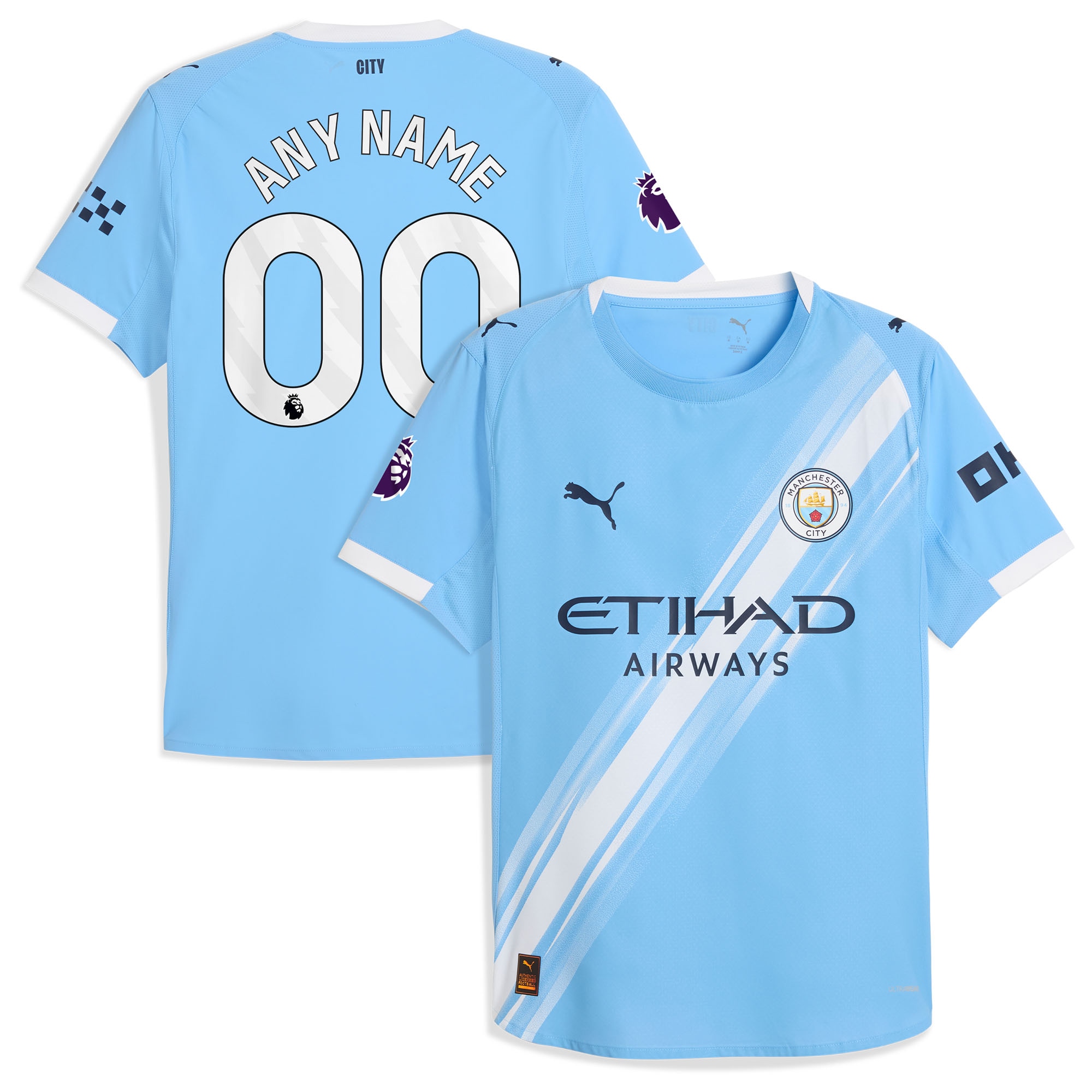[JED] Women's Manchester City 2025/26 Home Authentic Custom Jersey - Sky Blue