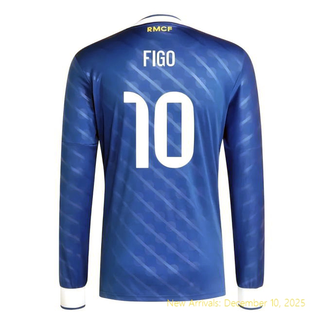 2025-2026 Real Madrid Long Sleeve RM Durable Third Shirt (Figo 10)