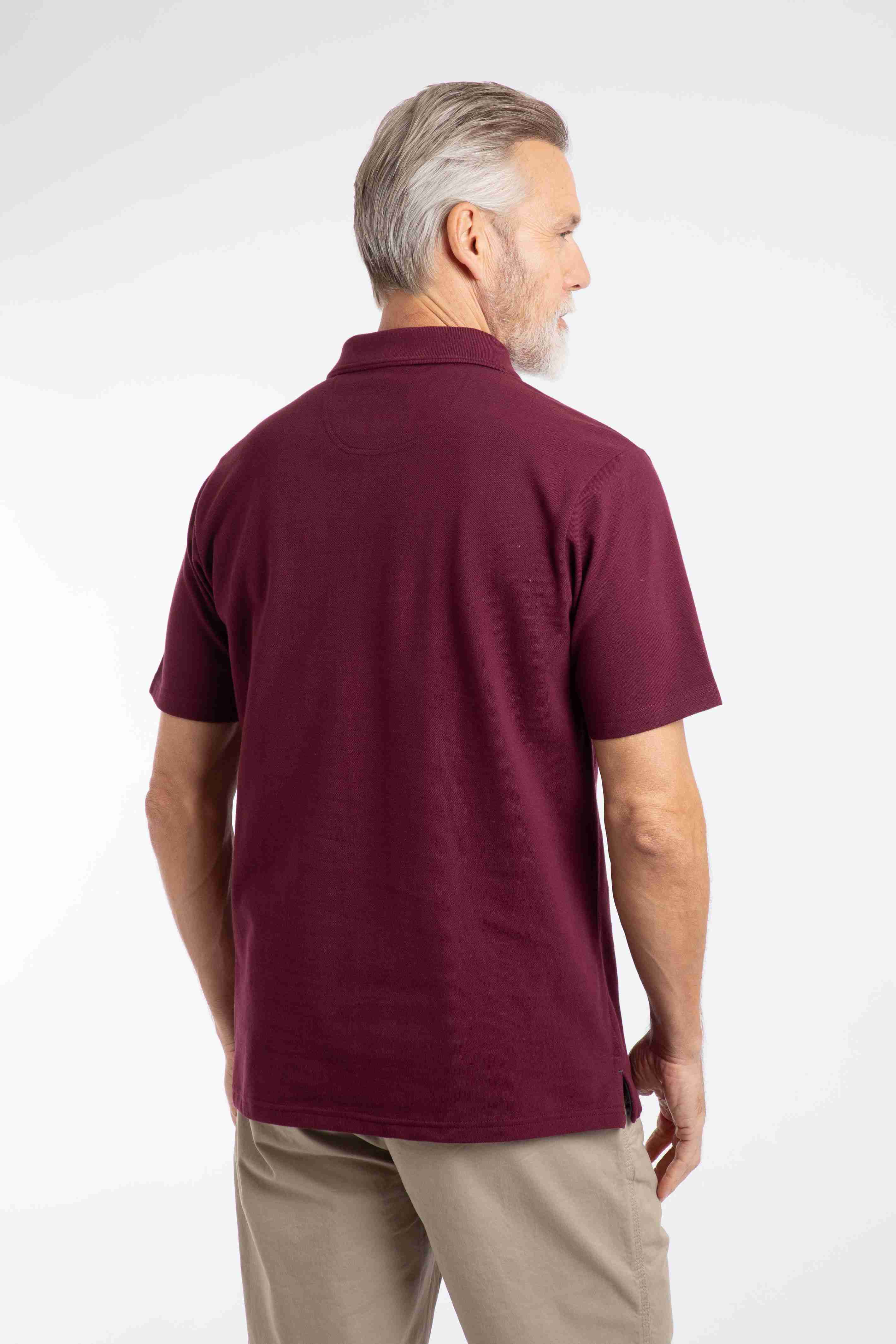 Miles Pique Polo Shirt Tawny Port