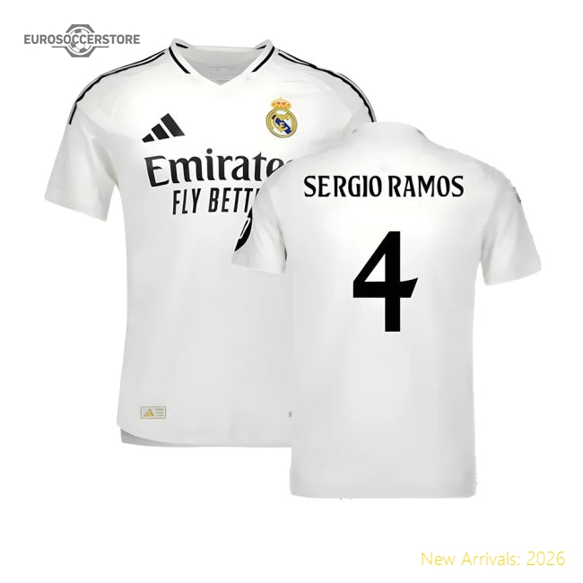 Real Madrid 2024-25 Home Fan Version For Adults Ramos Football Shirt