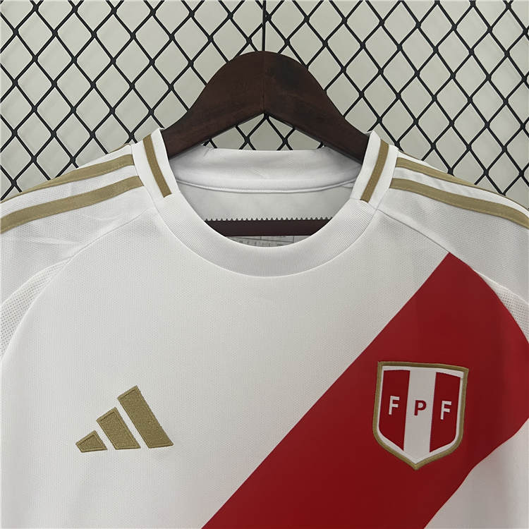 Performance Driven Peru Copa America 2024 Home White Soccer Jersey