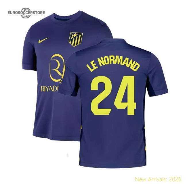 2025-2026 Atletico Madrid Away Jersey (le Normand 24) - Fan Design