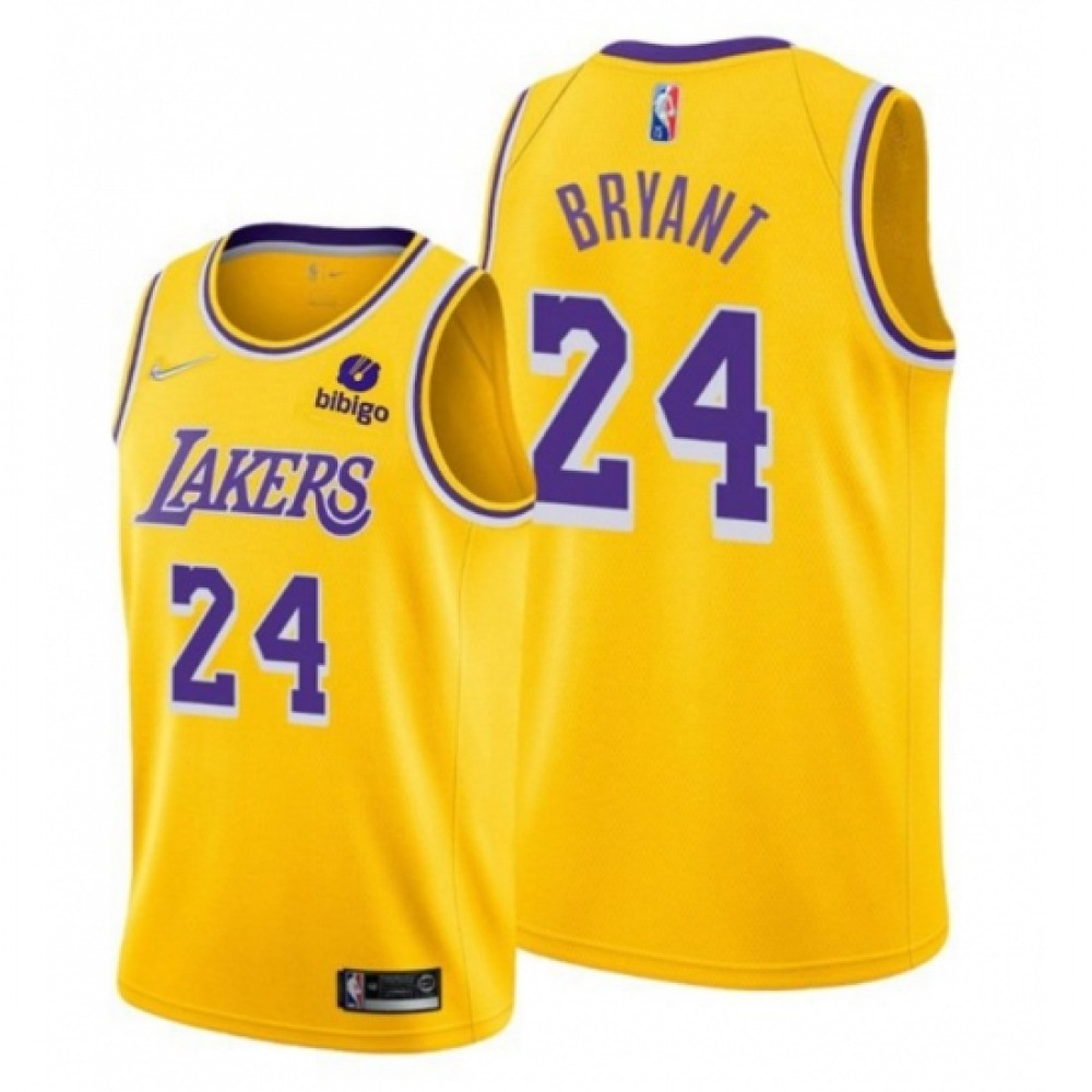 Performance Modern Men's Lakers #24 Kobe Yellow Basketball Jersey