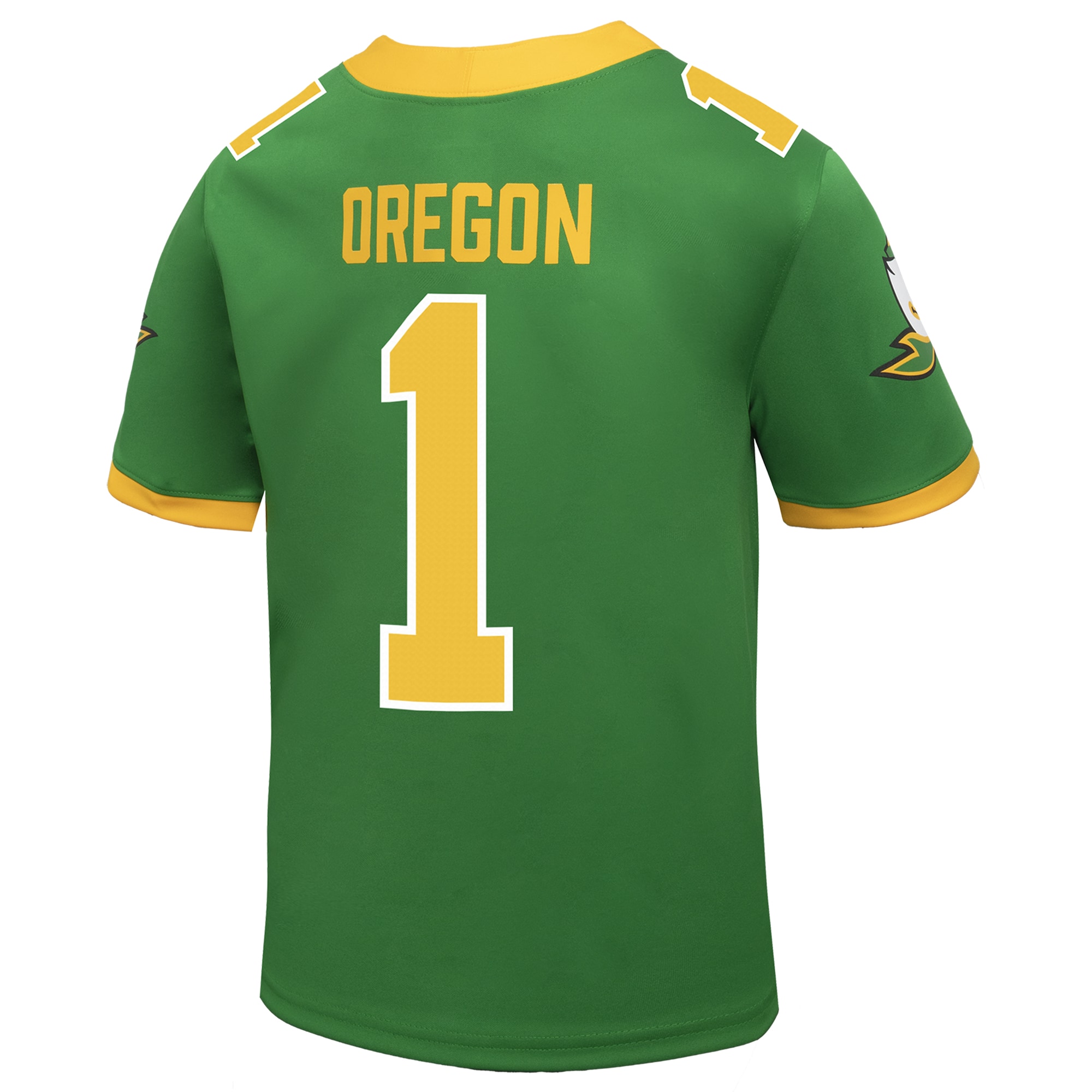 #1 Oregon Ducks Youth Alternate Replica Football Jersey - Apple Green