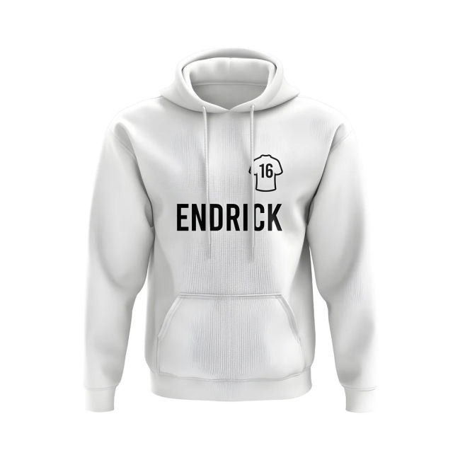 Endrick Real Madrid Number Hoody (White) - Supporter Essential - Yo...