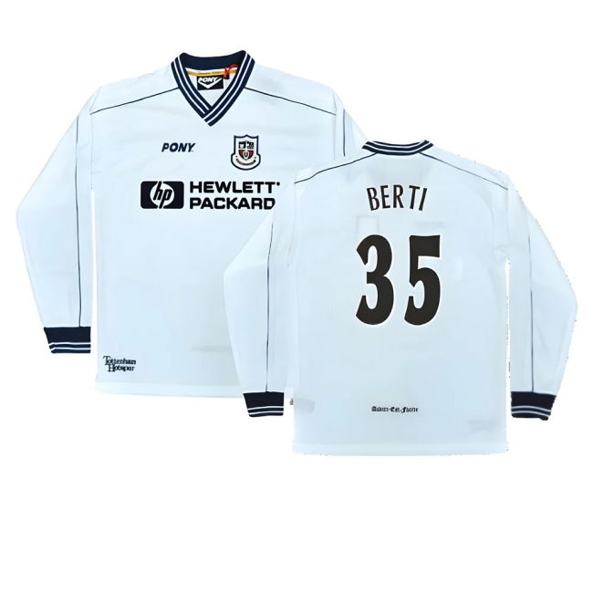 Spurs Official 1997-1999 Tottenham Home LS Pony Retro Shirt (Berti 35)