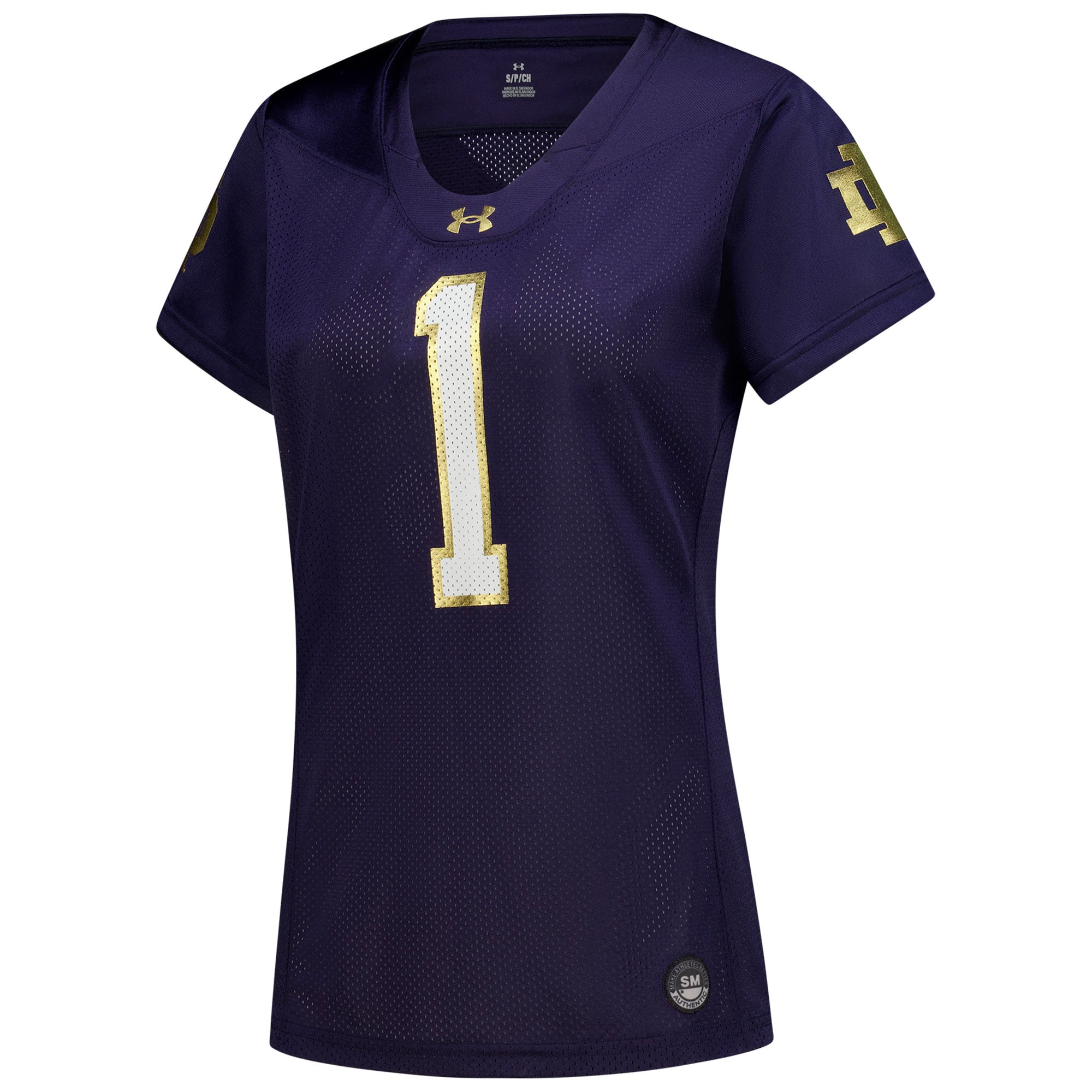 [DDG] Notre Dame Fighting Irish Women's #1 Replica Football Jersey - Navy
