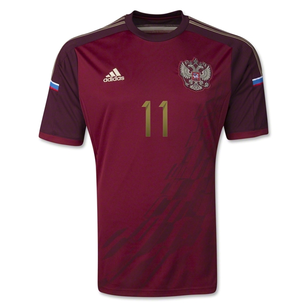 Premium Quality 2014 Russia 11 KERZHAKOV Home Red Jersey Shirt