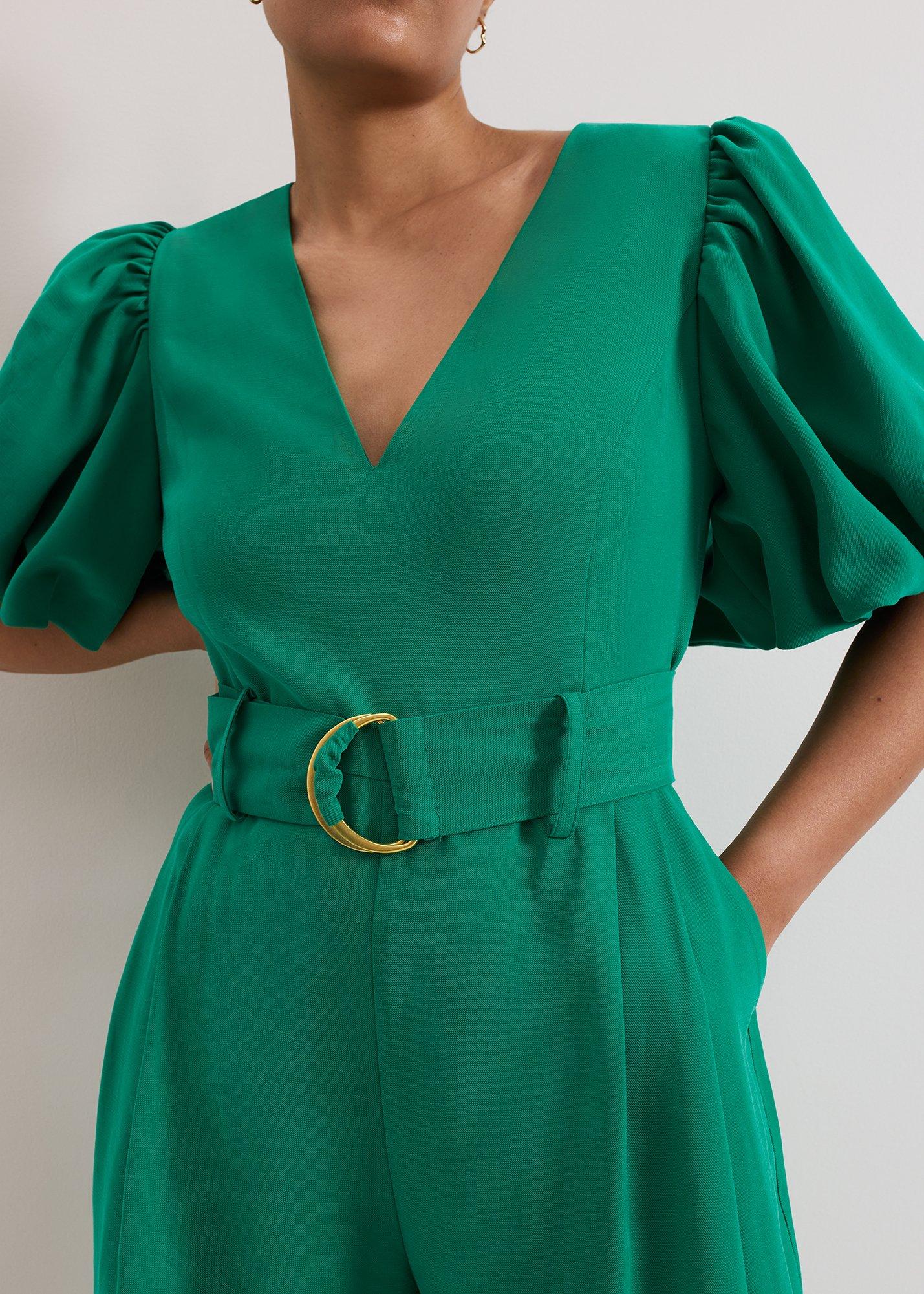 Petite Margot Puff Sleeve Jumpsuit