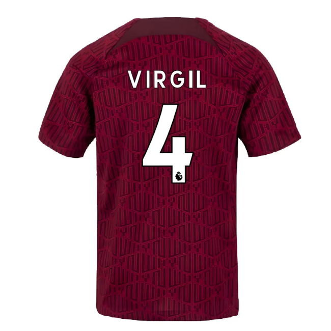 Liverpool Liverpool Pre Match Training Shirt Red Kids Virgil #4 Ma...