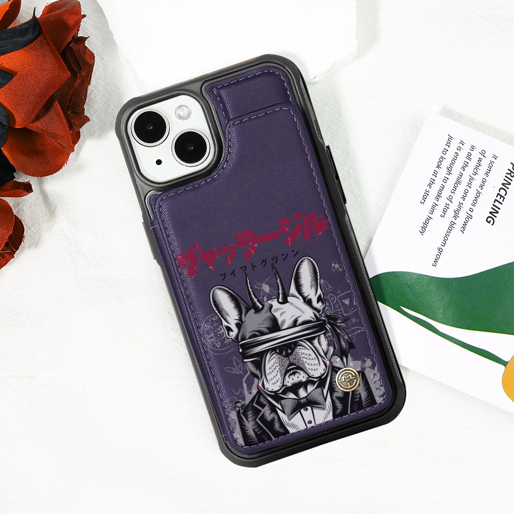 French Bulldog Jax Leather Wallet Case For For Iphone & Samsung Durable Dog Item