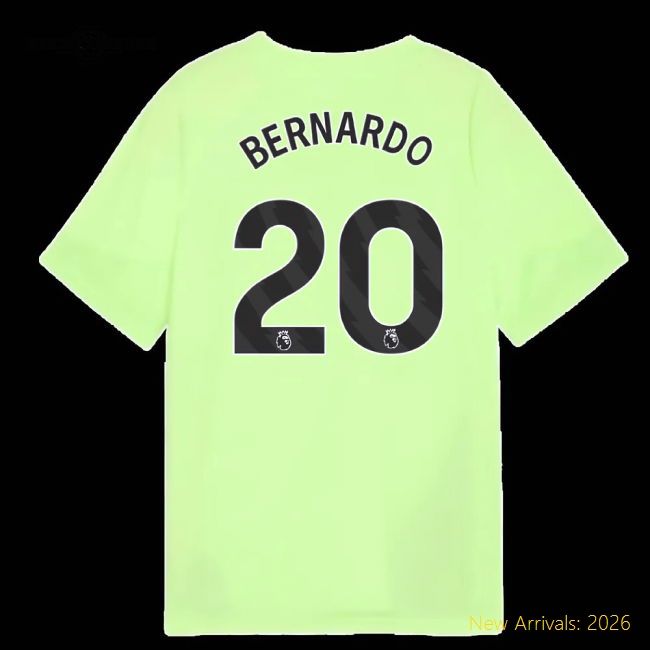 Comfortable Kids Man City Bernardo Jersey 2025-2026 Stretchy