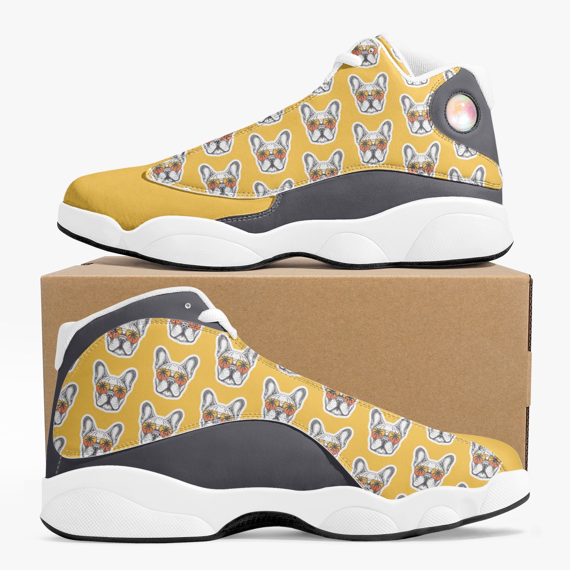 French Bulldog Lover Chopper Basketball Sneakers Gift For Frenchie Fans