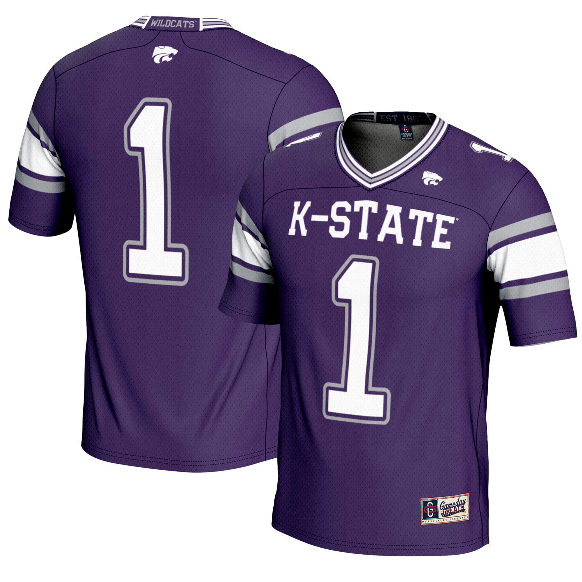 [NJP] Kansas State Wildcats GameDay Greats Youth Football Jersey - Purple