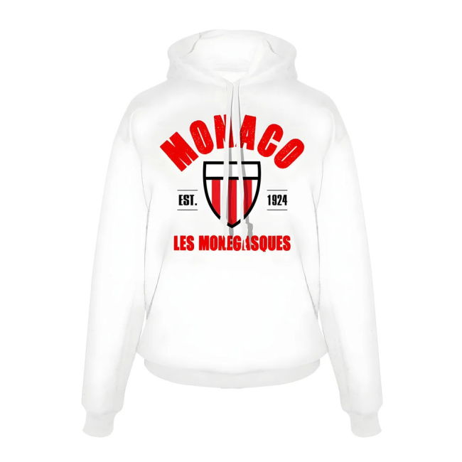 Monaco Est.1924 footer with hood - White