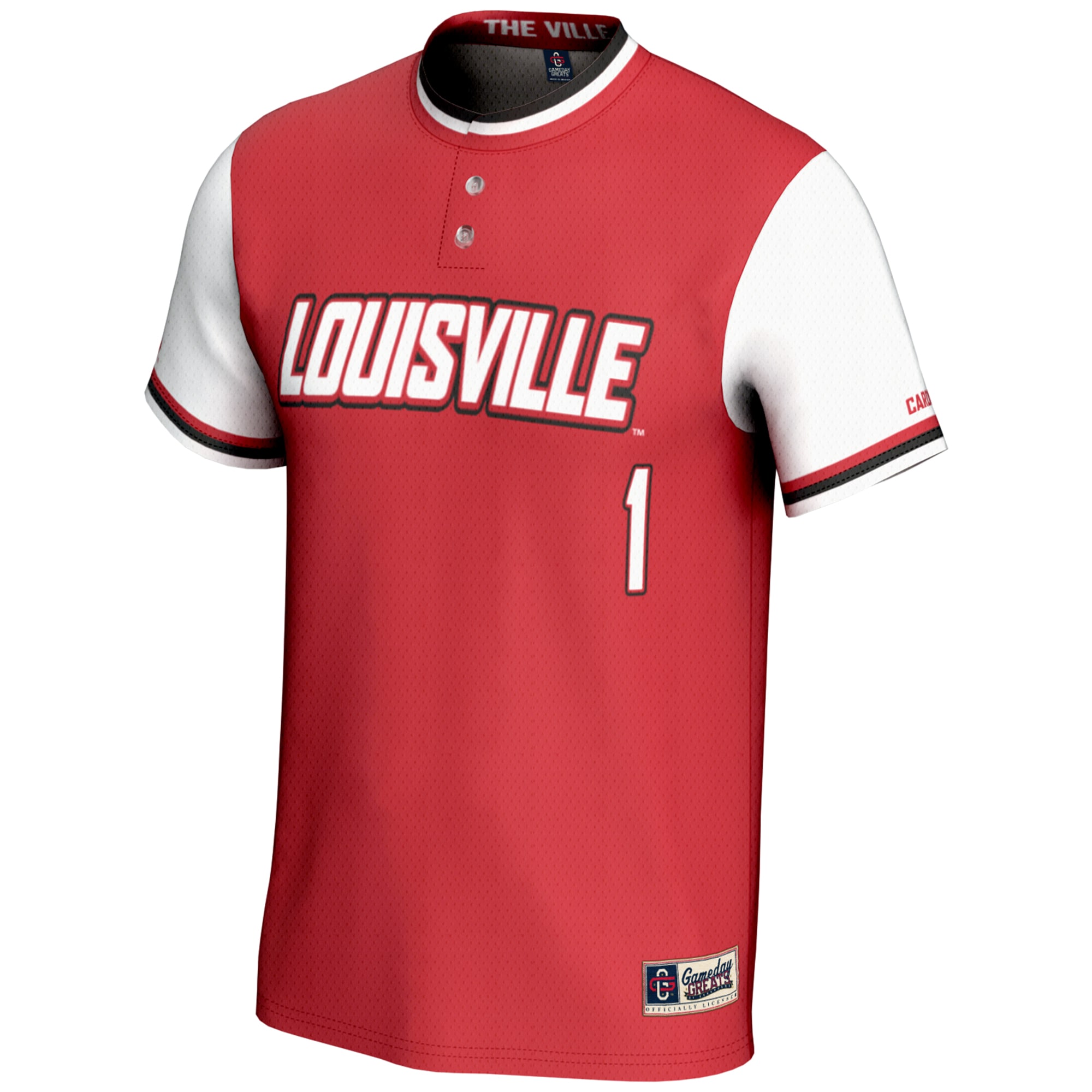 [NJP] Louisville Cardinals GameDay Greats Unisex Lightweight Softball Jersey - Red