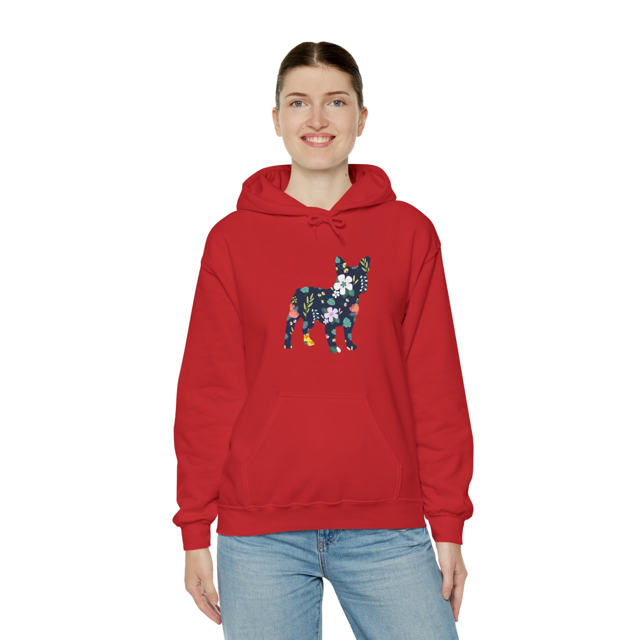 Everyday Frenchie Flowers Unisex Hoodie Casual Wear | Durable Build