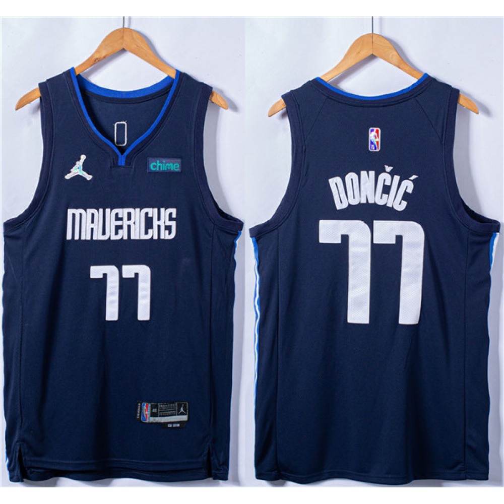 High-Quality Dallas Mavericks 77 Navy Jersey - Game Day Essential