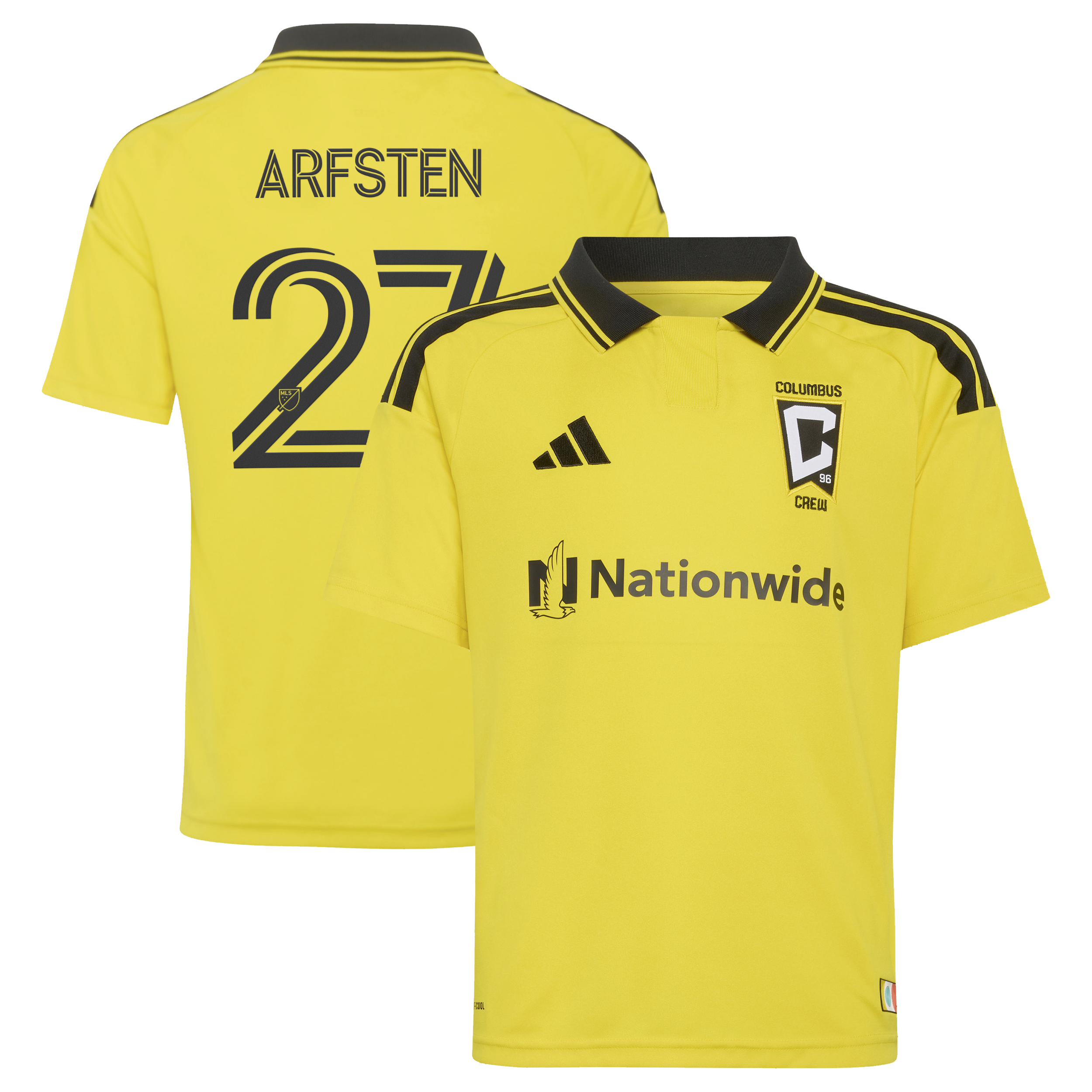 [SJH] Maximilian Arfsten Columbus Crew Youth 2026 The Crafted for Excellence Kit Replica Jersey - Yellow