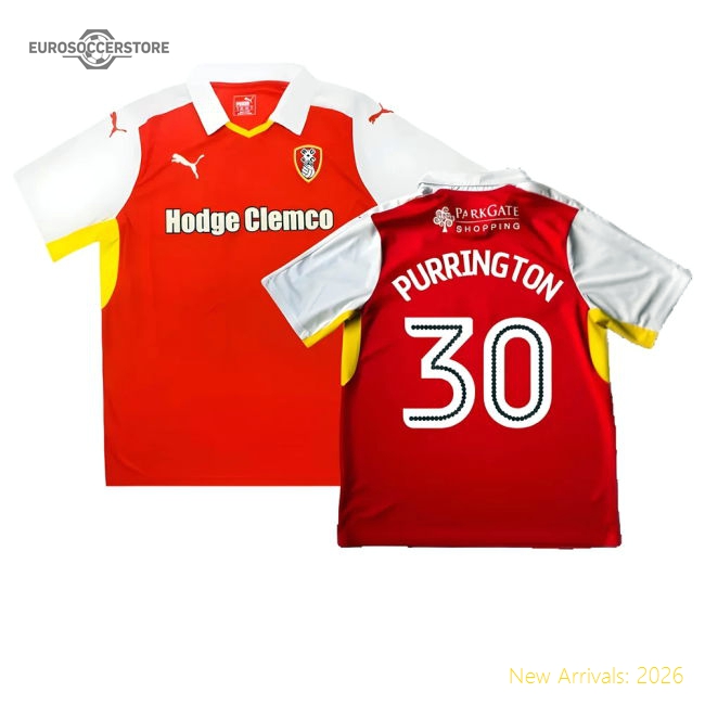 Rotherham 2016-17 Home Shirt ((good) Xl) (purrington 30)