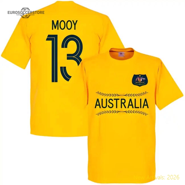 Australia Mooy 13 Team T-Shirt - Yellow