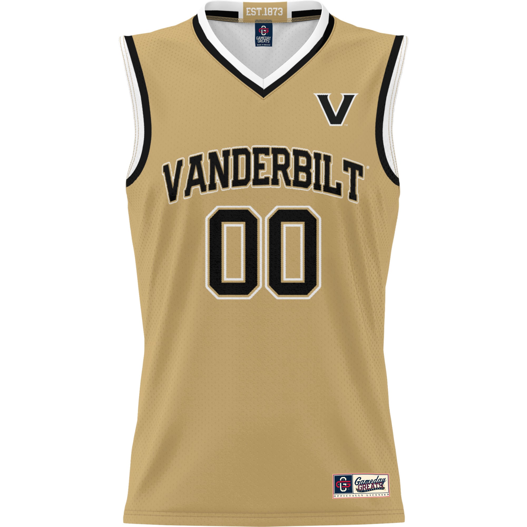 [DDG] Vanderbilt Commodores GameDay Greats Youth NIL Pick-A-Player Men's Basketball Jersey - Gold