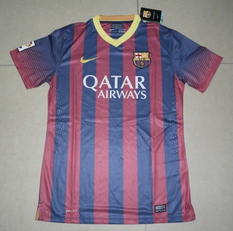 Authentic Professional Quick Dry Barca 1314 Barcelona Home Shirt