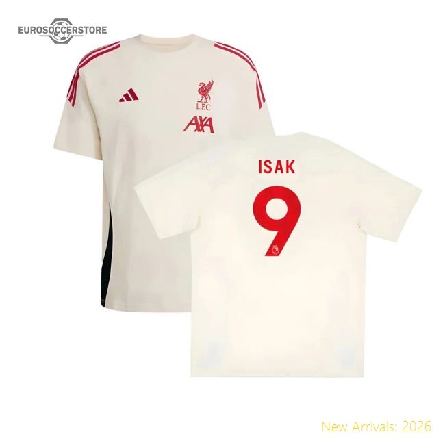 Authentic 2025-2026 Liverpool Training Tee (white) (isak 9) - Premium