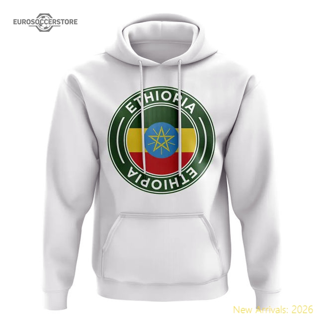Ethiopia Football Badge Hoodie (white) - Premium Collection