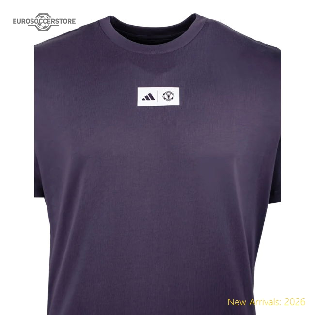Top-Grade 2025-2026 Man Utd Seasonal Graphic Tee Trace Purple