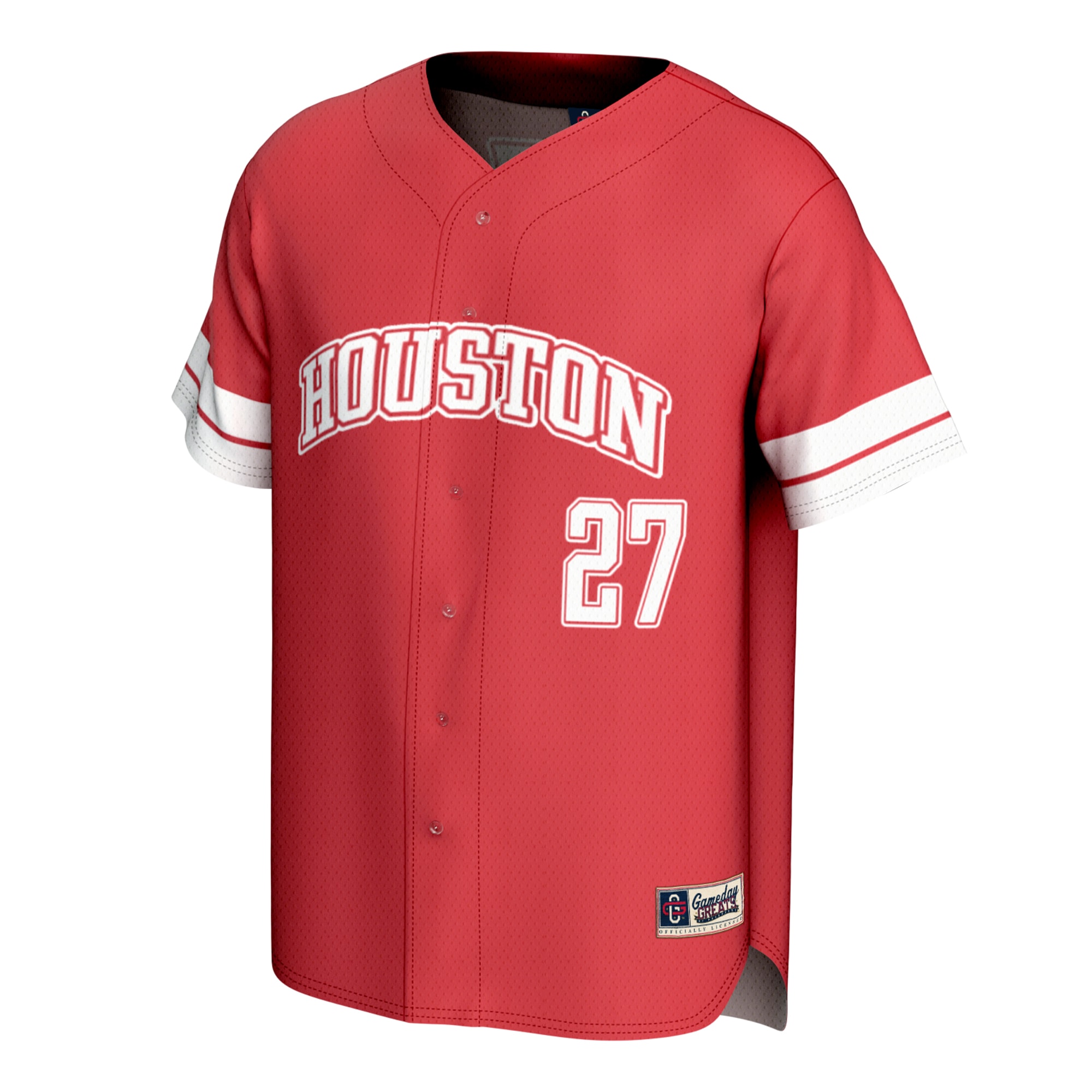[DDG] Houston Cougars GameDay Greats Unisex Lightweight Collegiate Baseball Fashion Jersey - Red