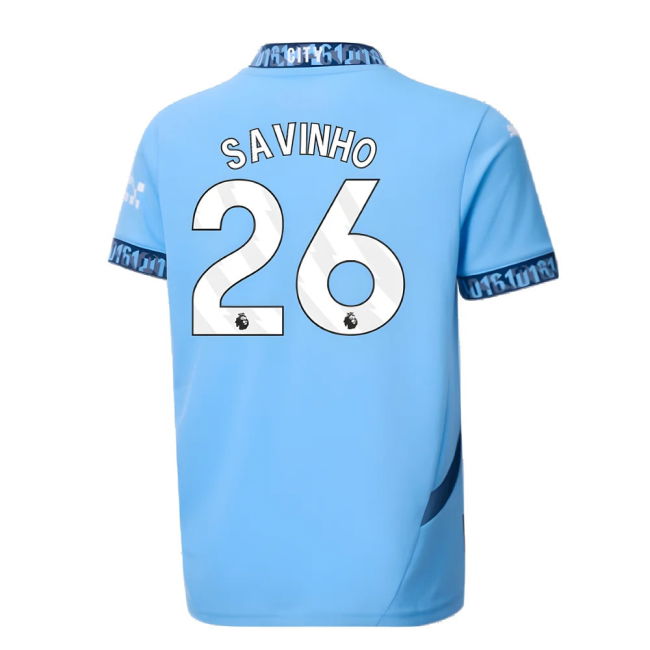 Man City Soccer Jerseys 2024-2025 Home Jersey - Kids