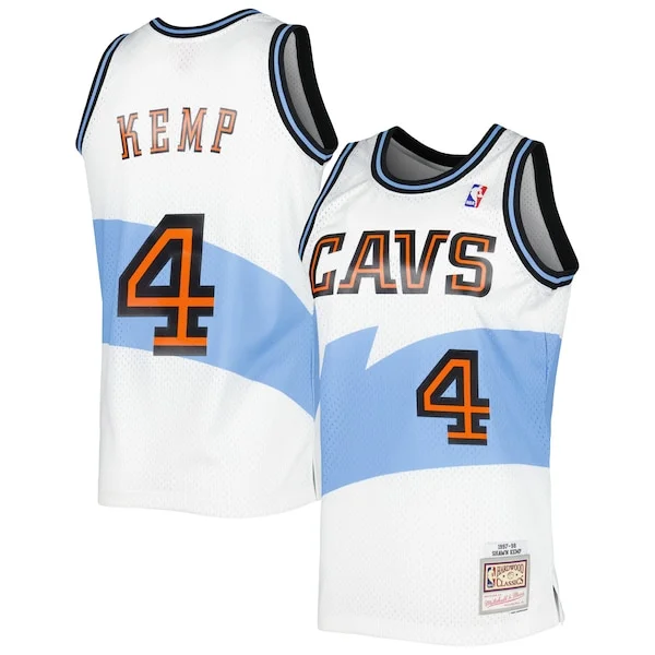 Shawn Kemp CLE Swingman Jersey - premium retro - White training