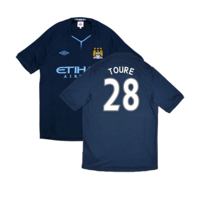 Authentic 2010-2011 Manchester City Premier League Away Kit (Toure 28)