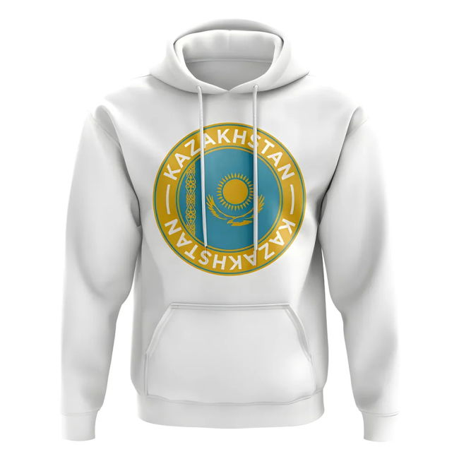 Kazakhstan Football Badge Hoodie (White) Official Performance