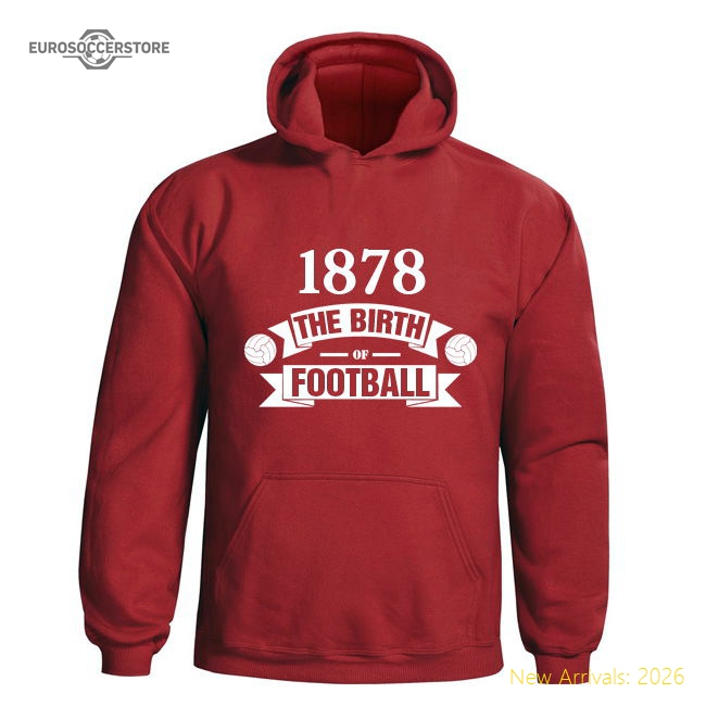 Man Utd Birth Of Football Hoody (Red) - Kids 2025-2026 Season Collection