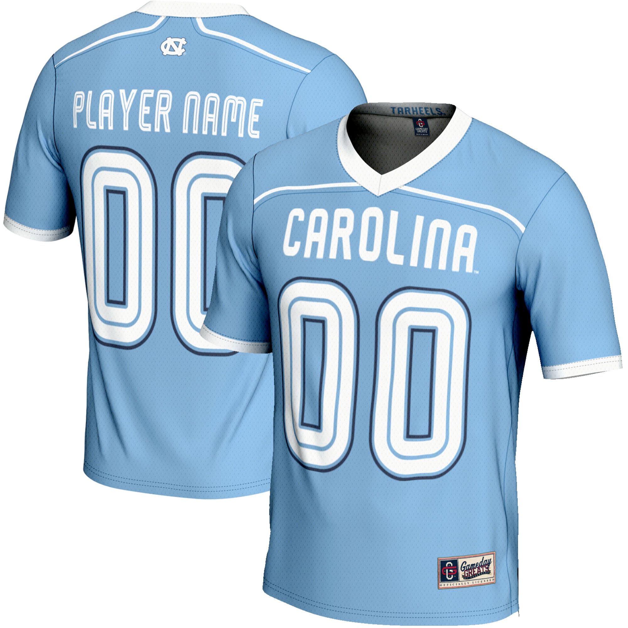 [NJP] North Carolina Tar Heels GameDay Greats NIL Pick-A-Player Lightweight Lacrosse Jersey - Carolina Blue