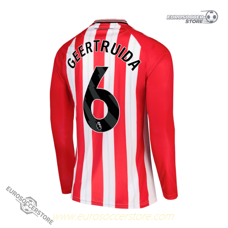 Sunderland's 25-26 Home GEERTRUIDA 6 Long Sleeve Football Jersey