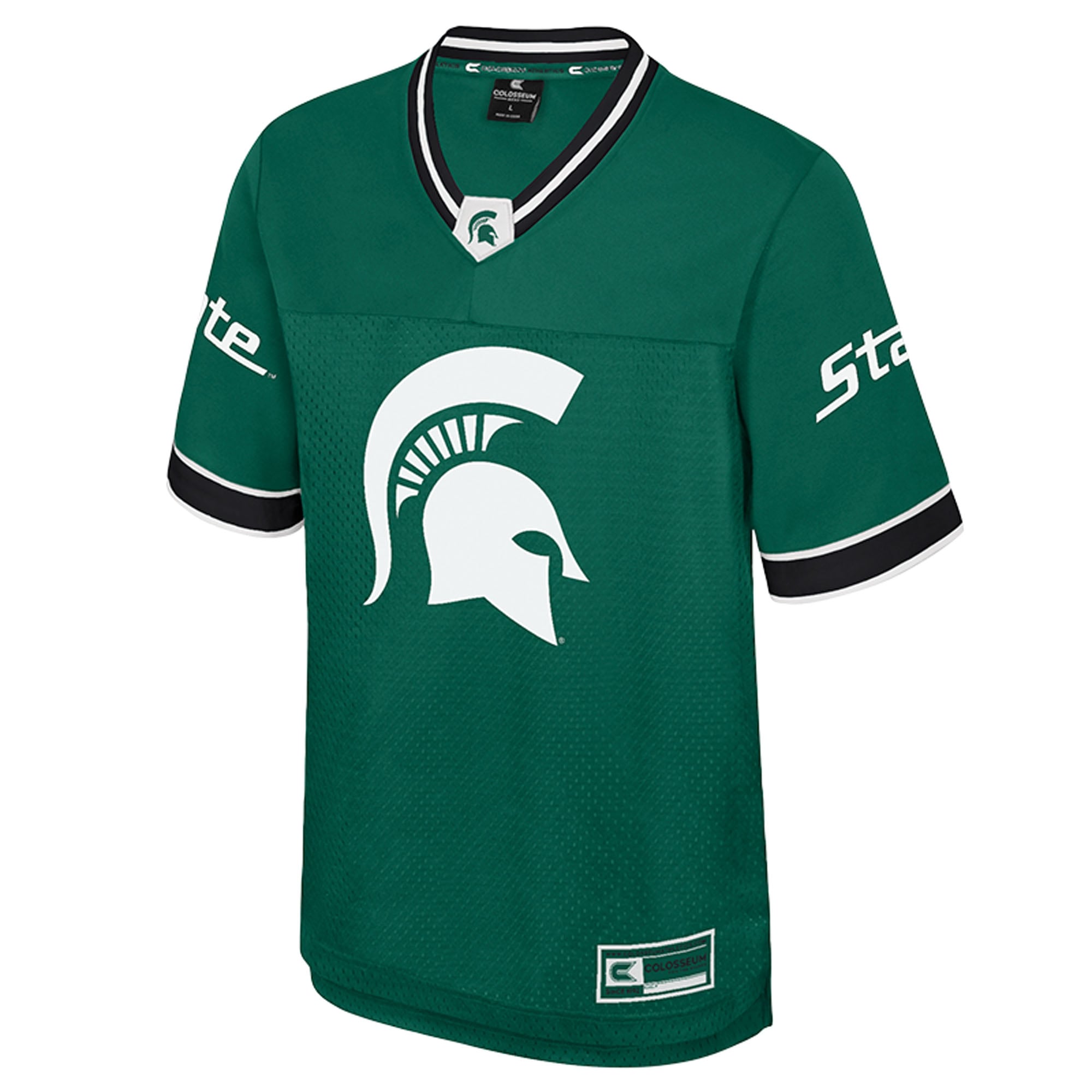 Men's Colosseum Green Michigan State Spartans Nothing But The Hits Football Jersey