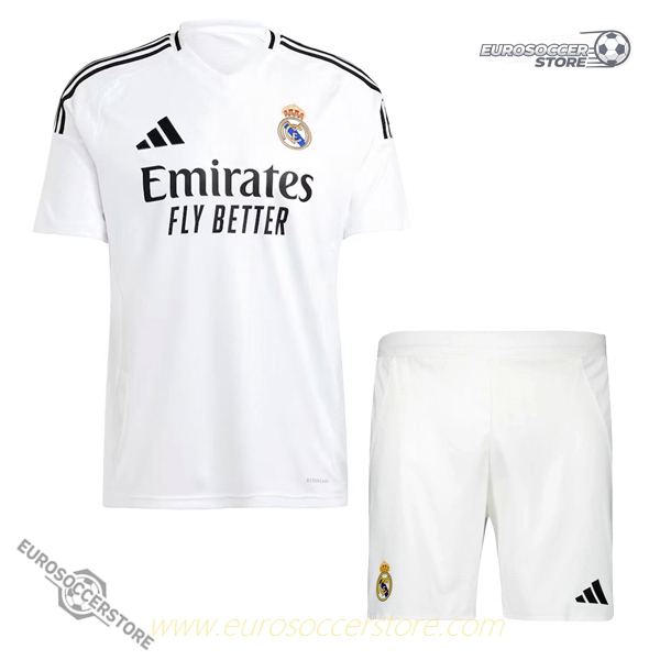 Men's Real Madrid Home Football Jersey Kit for the 24-25 Season