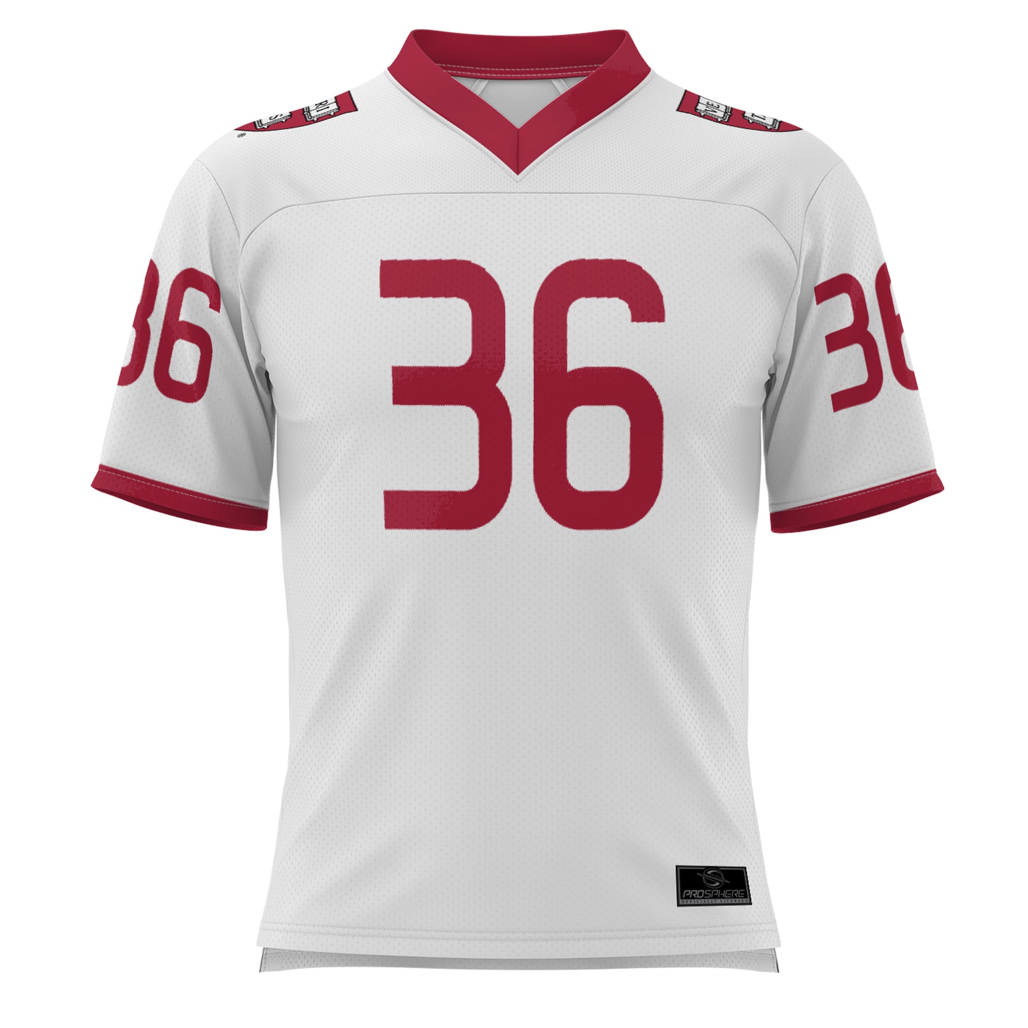 Men's #36 White Harvard Crimson Football Jersey
