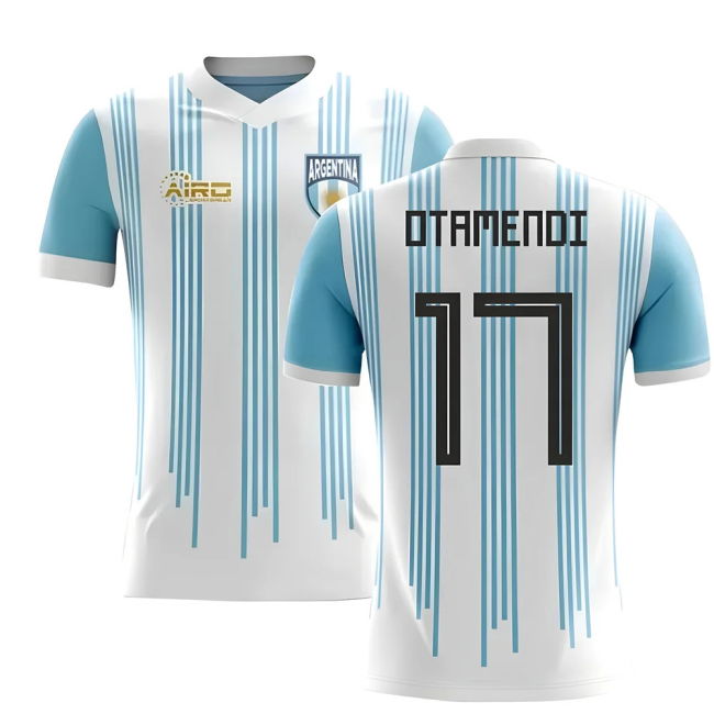 World 2025-2026 Argentina Home Concept Football Shirt (Otamendi 17)