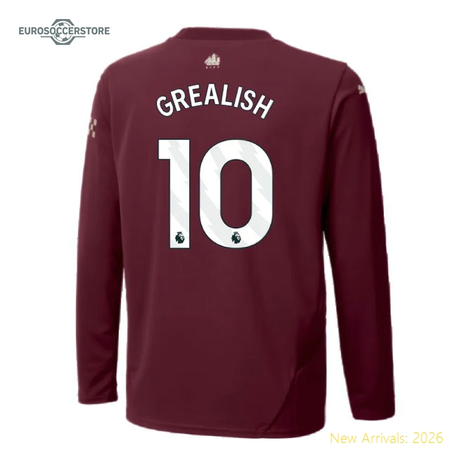 Safe Man City Kids Grealish Jersey 2024-2025 Breathable