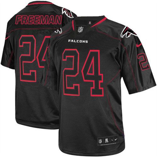 NFL A F Falcons #24 Devonta Freeman Black Lights Out Jersey - High ...